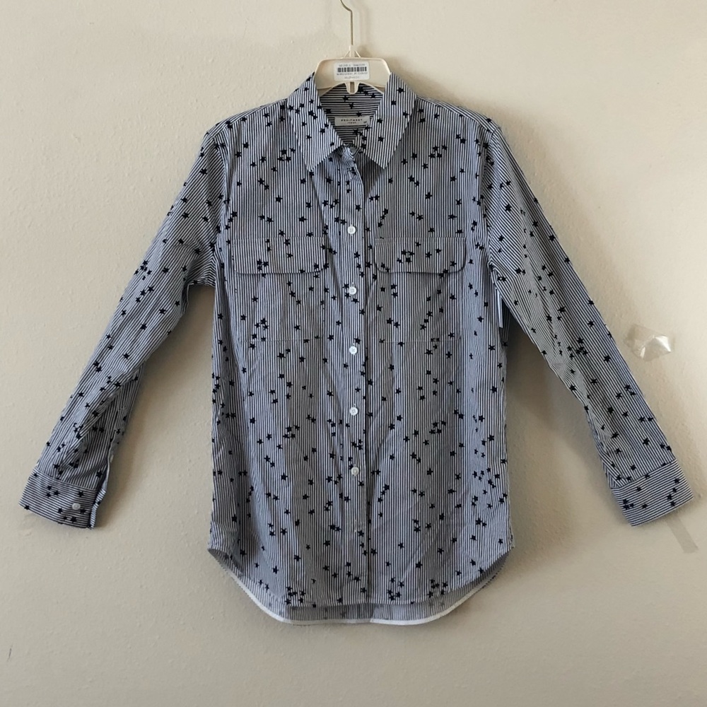 Equipment femme striped button down with stars ✨